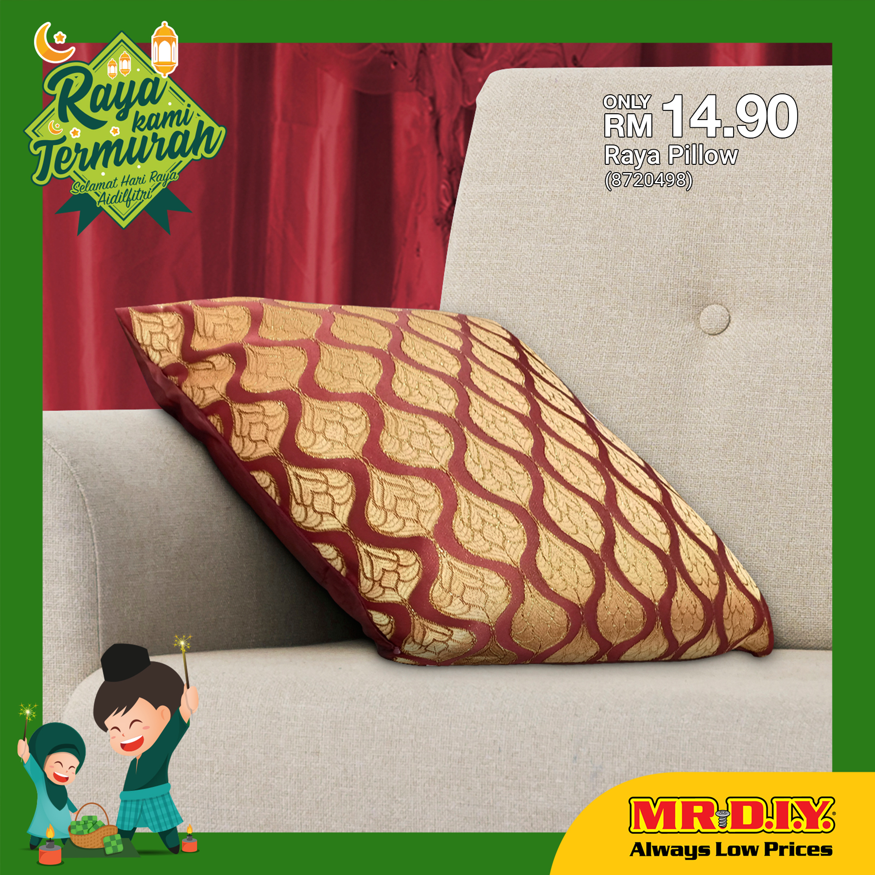 Raya Pillow Case Malaysia MR.DIY